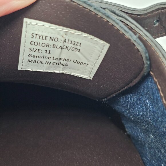 NWOB Men's La Milano Black Leather Plain Toe Double Monk Strap Shoes‎ Size 11 - Picture 6 of 11